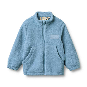 Кофта флисовая на молнии Wheat "Helge Faded Denim", небесно-голубая